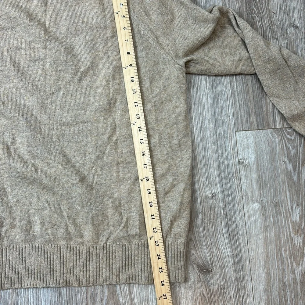 J. Crew beige crewneck wool blend sweater men small